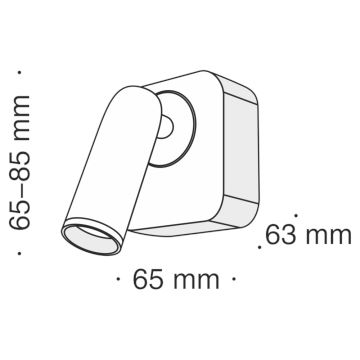 Maytoni C039WL-L3B3K - Foco LED de pared MIRAX LED/3W/230V negro