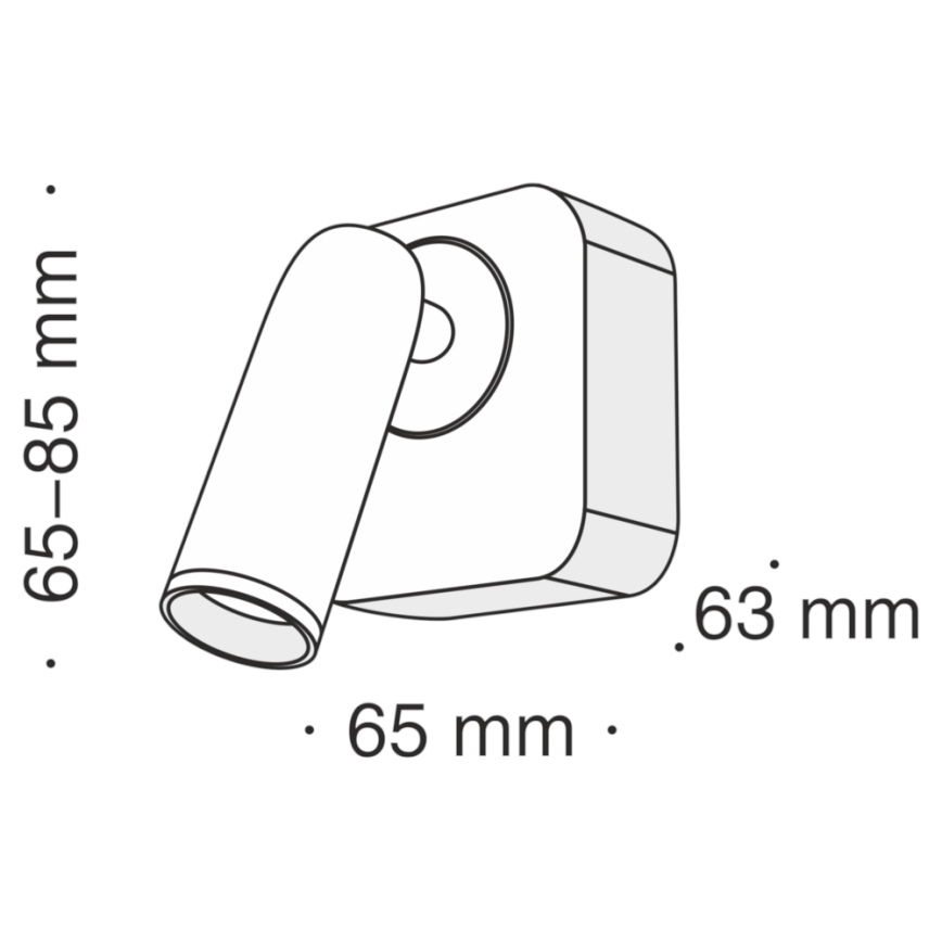 Maytoni C039WL-L3B3K - Foco LED de pared MIRAX LED/3W/230V negro