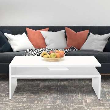 Mesa de centro 42x110 cm blanco