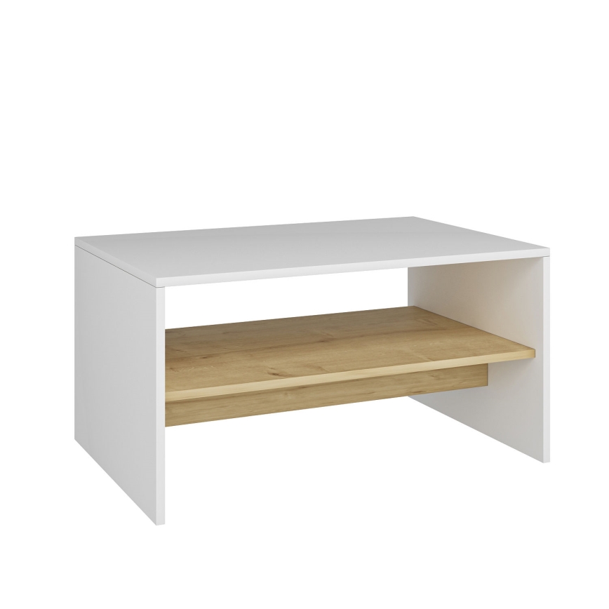 Mesa de centro APOLLON 47x90 cm beige/blanco