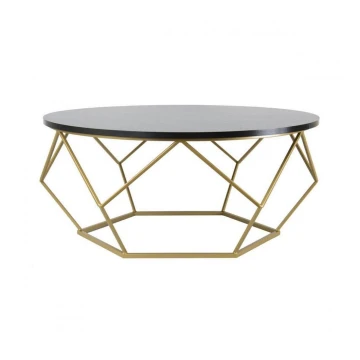 Mesa de centro DIAMOND 41,5x90 cm dorado/negro