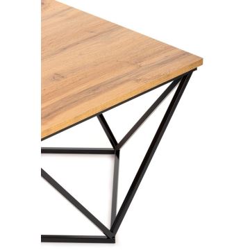 Mesa de centro DIAMOND 60x60 cm negro/marrón