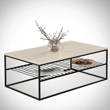 Mesa de centro ETNA 43x95 cm beige/negro