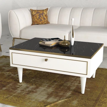 Mesa de centro RAVENNA 60x90 cm blanco