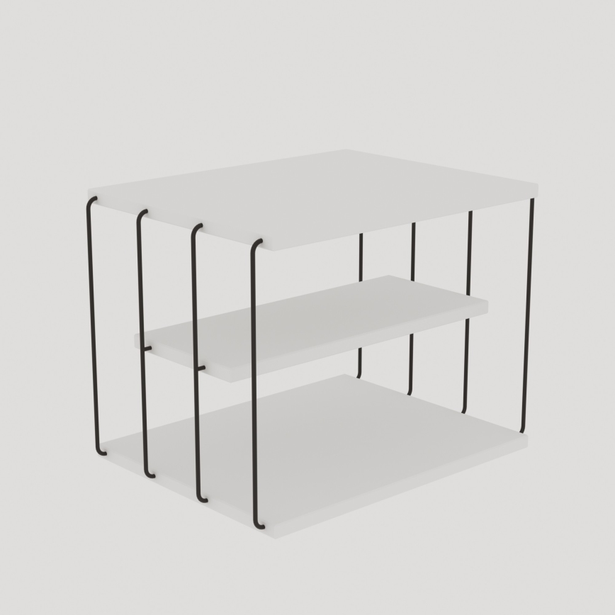 Mesa plegable LIFON 40x50 cm blanco/negro