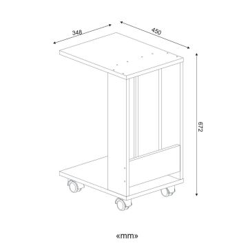 Mesa plegable SAH 67,2x45 cm blanco