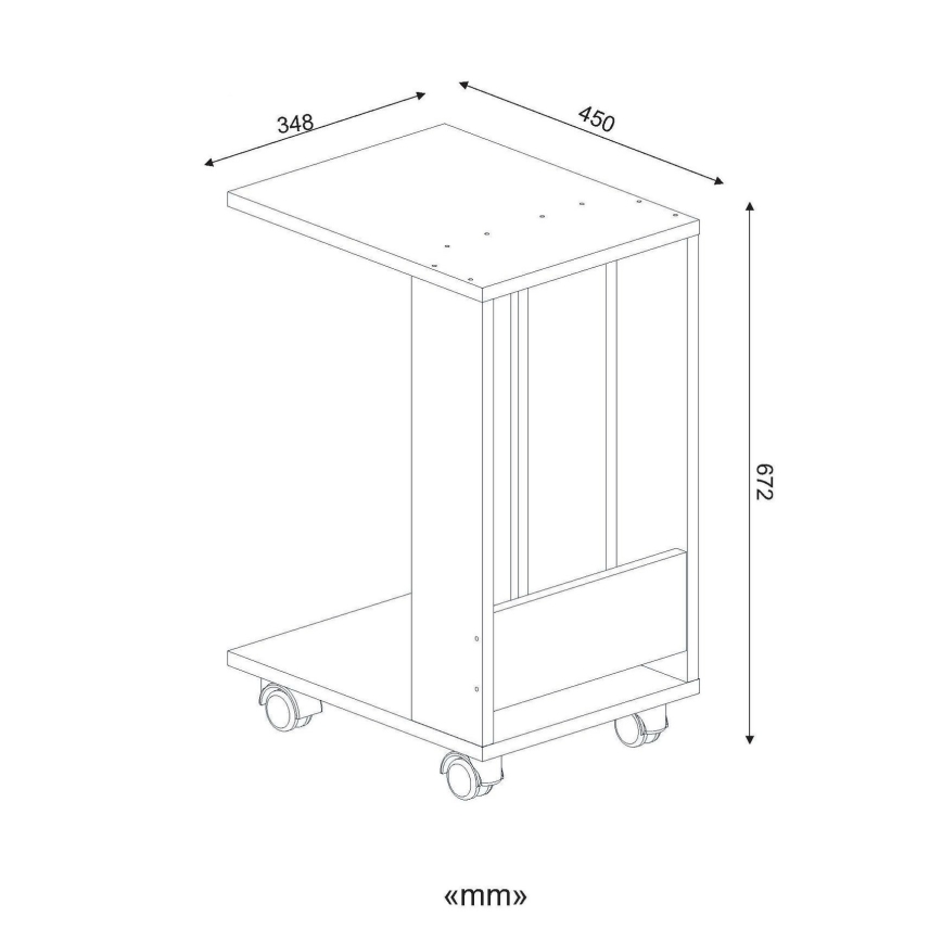 Mesa plegable SAH 67,2x45 cm blanco