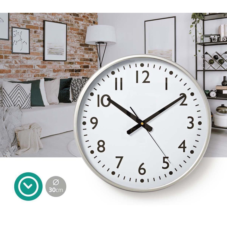 Reloj de pared diá. 38 cm 1xAA blanco