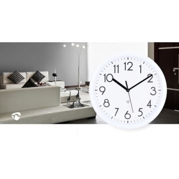 Reloj de pared diá. 22 cm 1xAA blanco