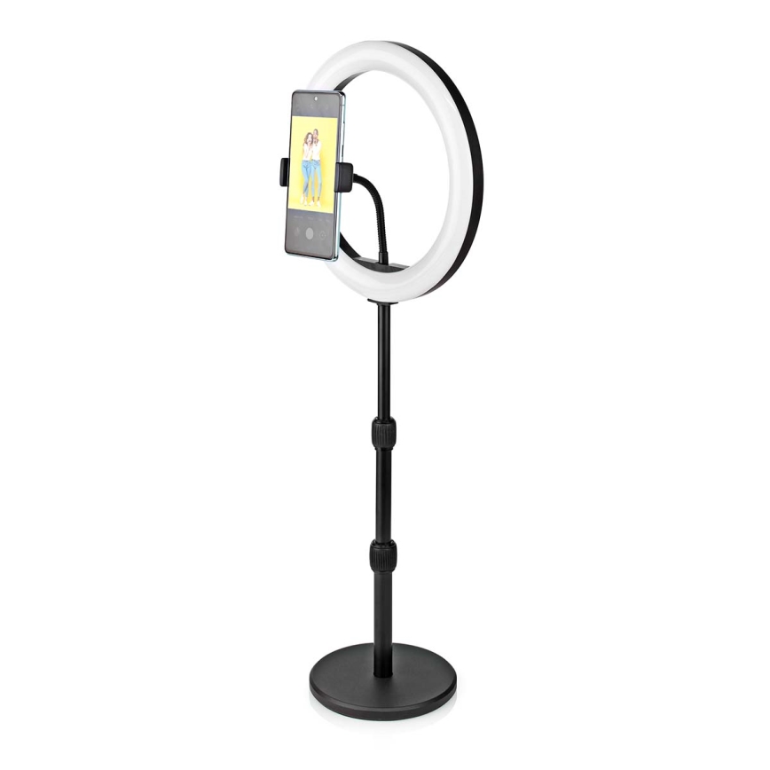 Lámpara LED regulable con pie y soporte para vlogging LED/6W/USB 2700-6700K