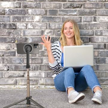 Palo selfie magnético plegable 2en1 con soporte