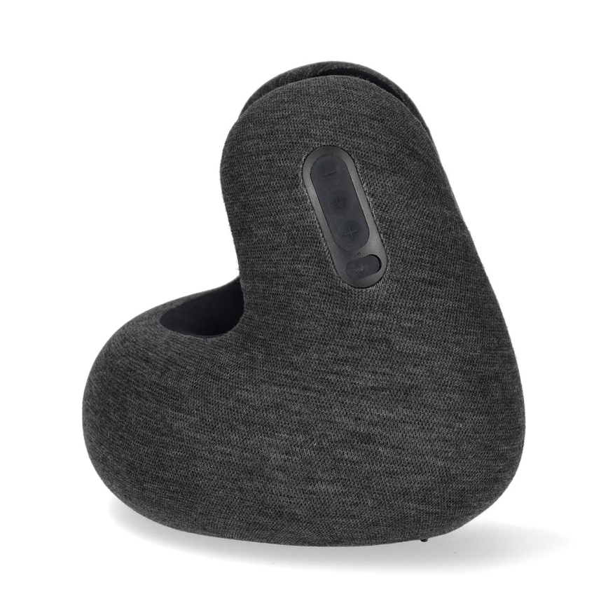 Almohada de viaje con auriculares inalámbricos incorporados gris