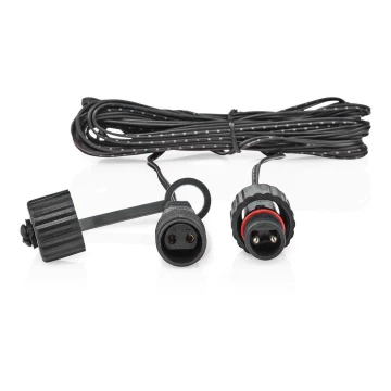 Nedis XMLE01BK05 - Cable de extensión para cadenas de Navidad 5 m