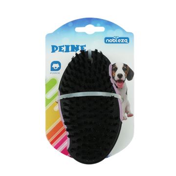 Nobleza - Cepillo para perros morada 12,5 cm