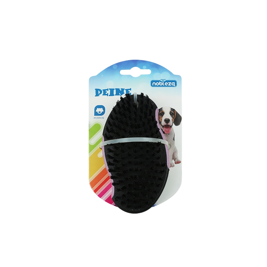 Nobleza - Cepillo para perros morada 12,5 cm