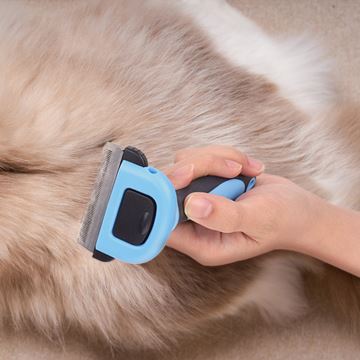 Nobleza - Cepillo para perros y gatos azul 7 cm