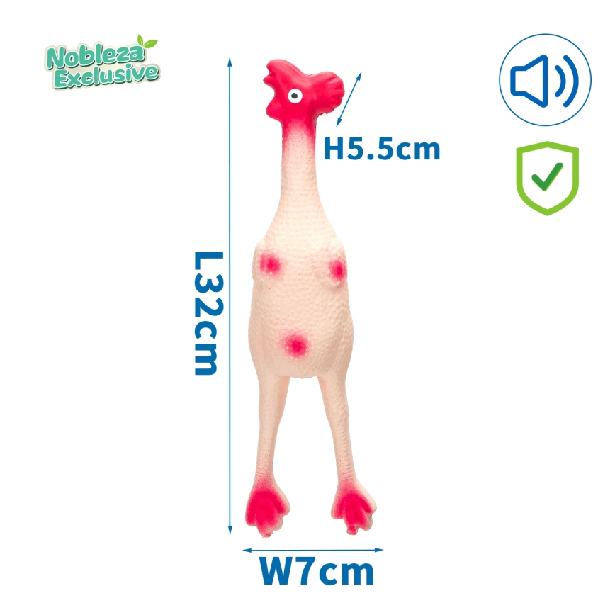 Nobleza - Juguete chirriante para perros pollo