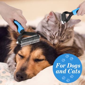 Nobleza - Peine de corte para pelos de perros y gatos azul 7 cm