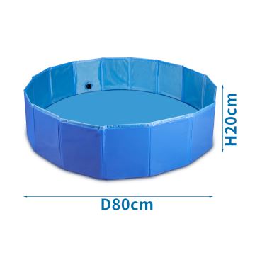 Nobleza - Piscina plegable para perros diá. 0,8 m