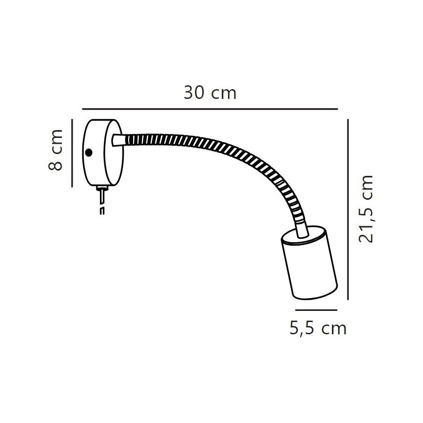 Nordlux - Foco flexible de pared EXPLORE 1xGU10/7W/230V negro