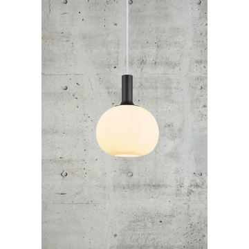 Nordlux - Lámpara colgante ALTON 1xE27/60W/230V blanco/negro/latón
