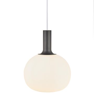 Nordlux - Lámpara colgante ALTON 1xE27/60W/230V blanco/negro/latón