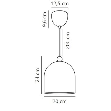 Nordlux - Lámpara colgante GASTON 1xE27/40W/230V azul/blanco