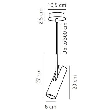 Nordlux - Lámpara colgante MIB 1xGU10/8W/230V negro