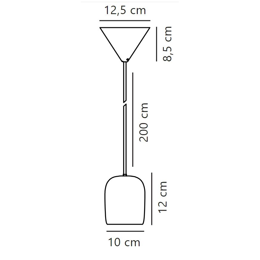 Nordlux - Lámpara colgante NOTTI 1xE27/25W/230V negro