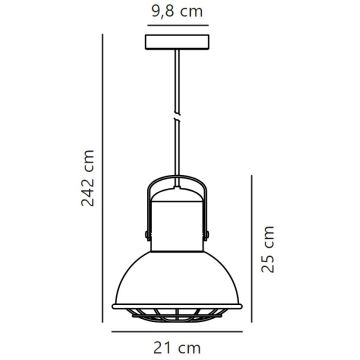 Nordlux - Lámpara colgante PORTER 1xE27/60W/230V