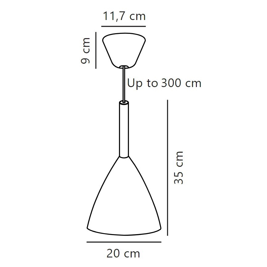 Nordlux - Lámpara colgante PURE 1xE27/40W/230V diá. 20 cm blanco/ceniza