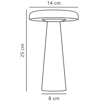 Nordlux - Lámpara de mesa LED regulable de exterior ARCELLO LED/2,8W/3,7V IP54