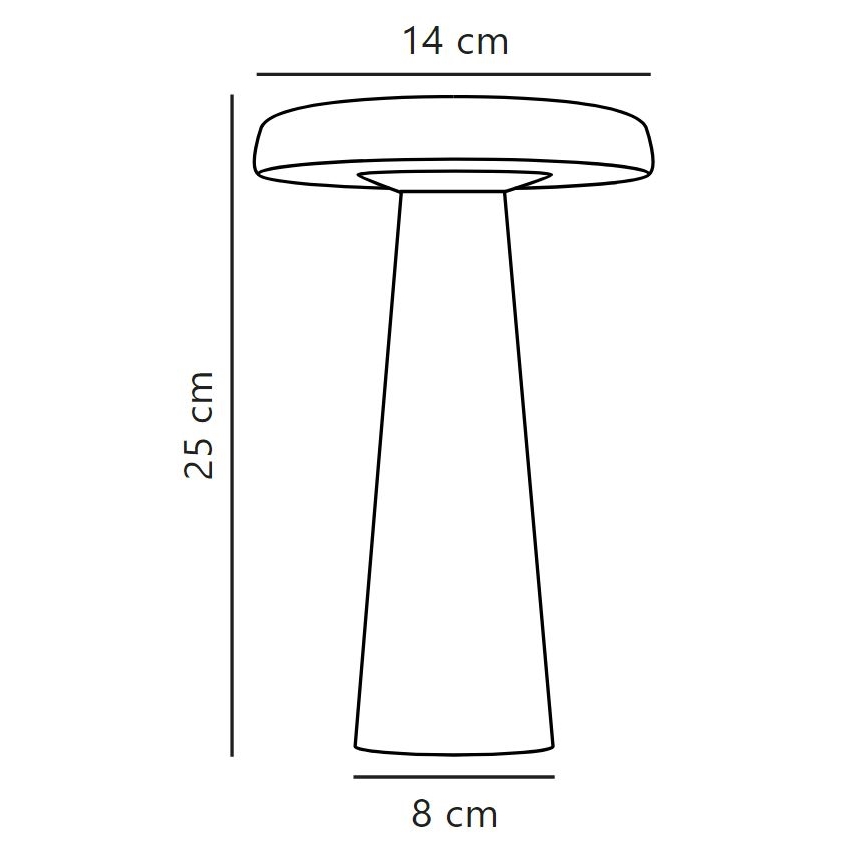 Nordlux - Lámpara de mesa LED regulable de exterior ARCELLO LED/2,8W/3,7V IP54