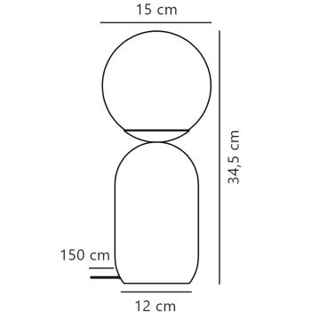 Nordlux - Lámpara de mesa NOTTI 1xE14/25W/230V gris