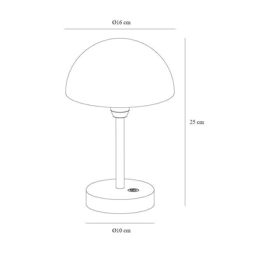 Nordlux - Lámpara de mesa LED exterior recargable y regulable ELLEN LED/2,8W/3,7V IP44 blanco