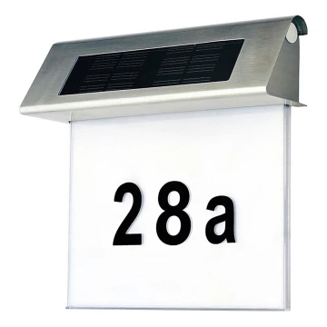 Número de casa solar LED LED/2x0,07W/2,4V IP44 - Certificado FSC