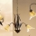 ONLI - Lámpara colgante con cadena ALGA 3xE14/6W/230V bronce