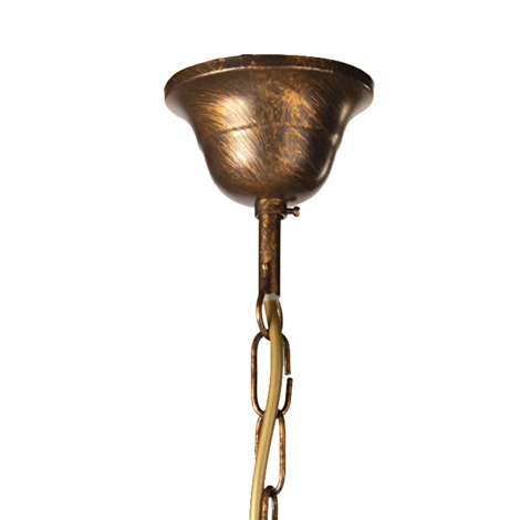 ONLI - Lámpara colgante con cadena ALGA 5xE14/6W/230V bronce