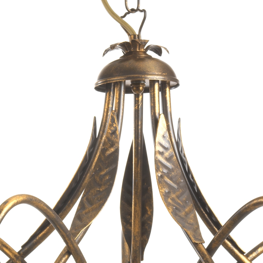 ONLI - Lámpara colgante con cadena DOPPIO GIRO 5xE14/6W/230V bronce