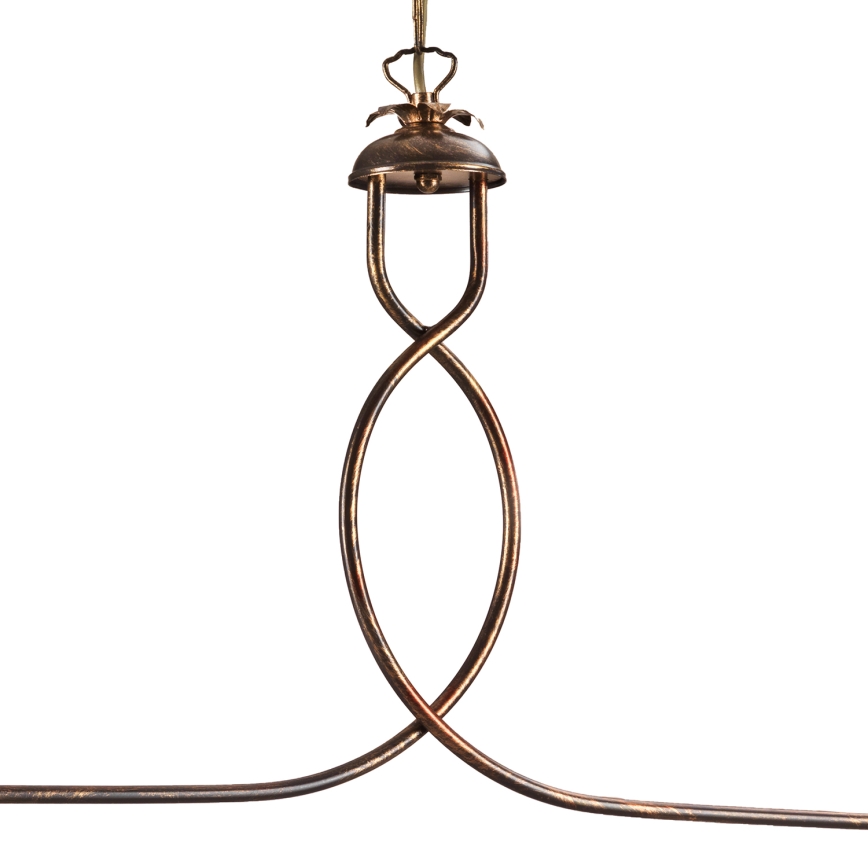 ONLI - Lámpara colgante con cadena ROSINA 2xE27/22W/230V bronce