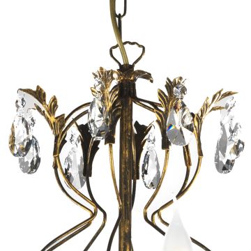 ONLI - Lámpara colgante con cadena TERESA 8xE14/6W/230V bronce