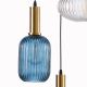 ONLI - Lámpara colgante DOROTY 1xE27/22W/230V azul/dorado