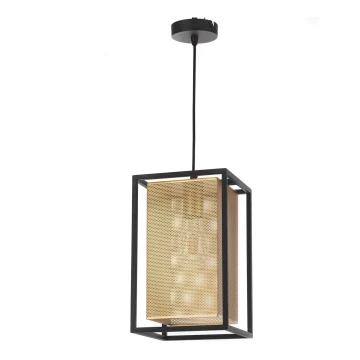 ONLI - Lámpara colgante MALIK 1xE27/22W/230V dorado/negro