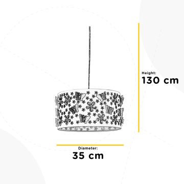 ONLI - Lámpara colgante TITILLA 1xE27/22W/230V morada/blanco