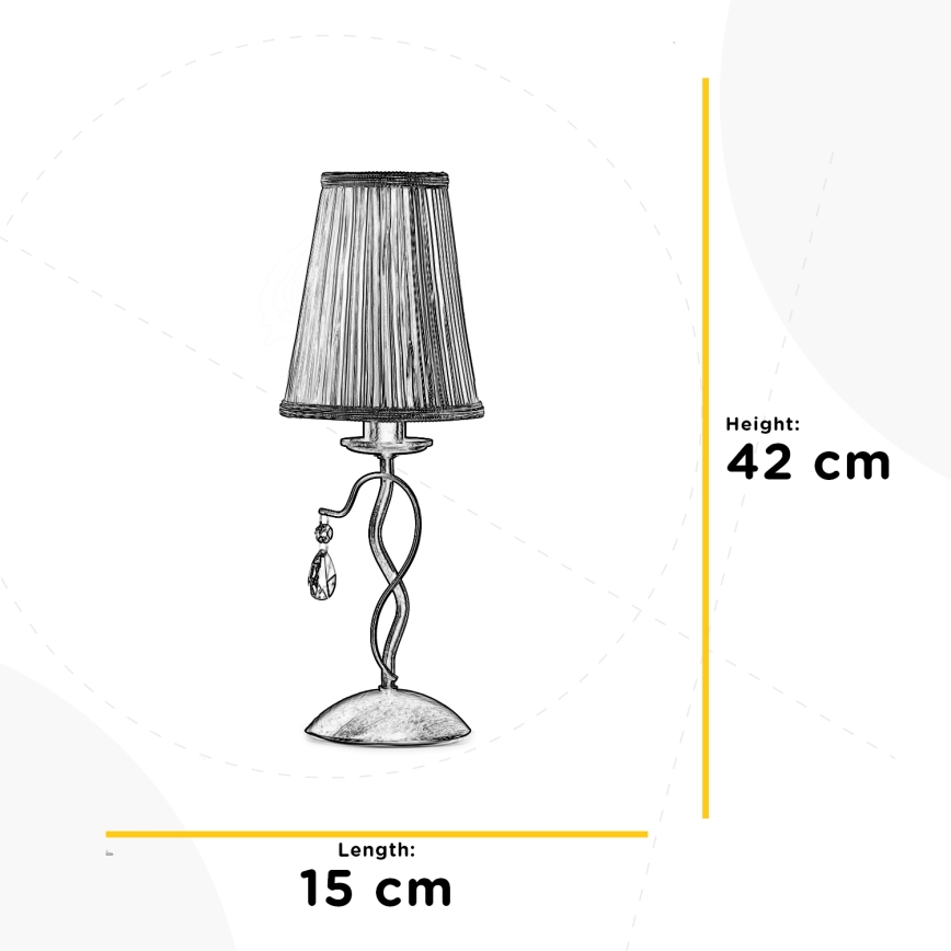 ONLI - Lámpara de mesa DELIA 1xE14/6W/230V 42 cm