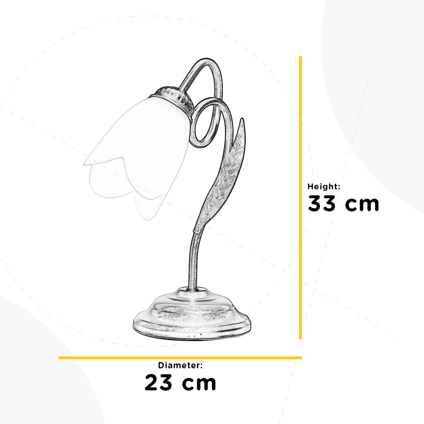 ONLI - Lámpara de mesa DOPPIO GIRO 1xE14/6W/230V bronce