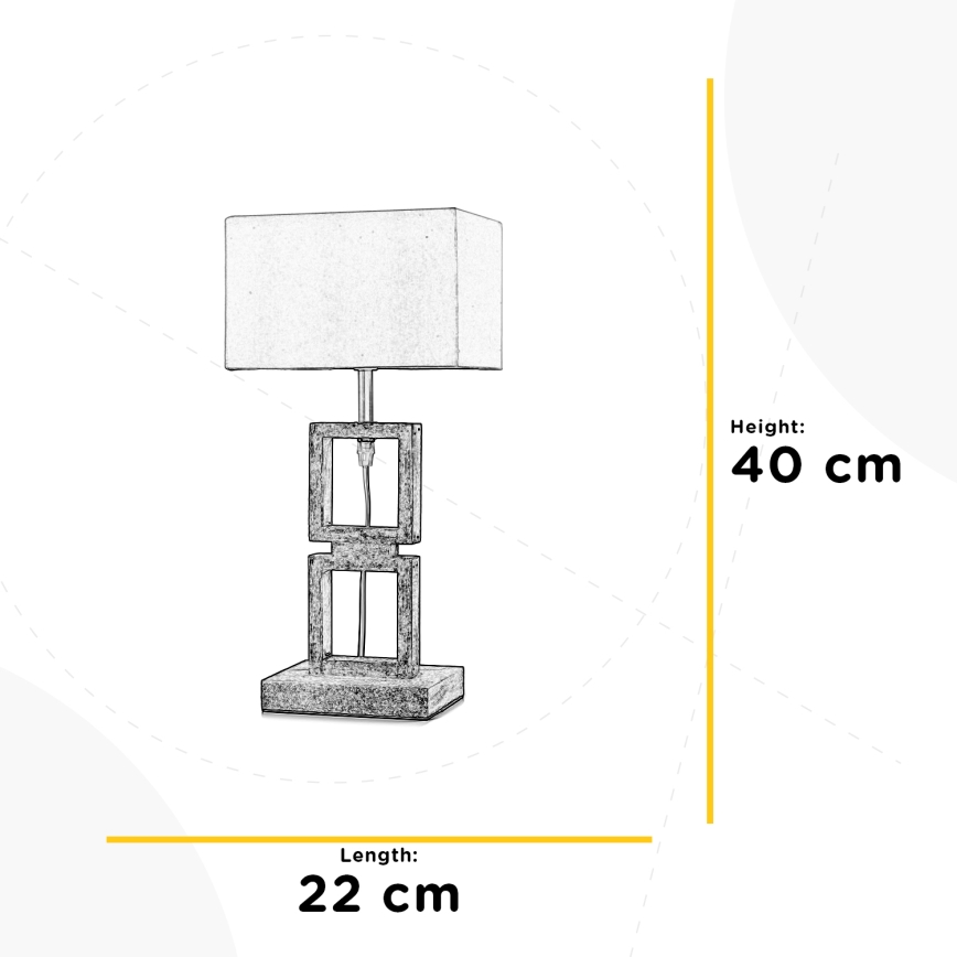 ONLI - Lámpara de mesa KISAR 1xE27/22W/230V