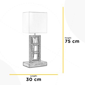 ONLI - Lámpara de mesa KISAR 2xE27/22W/230V