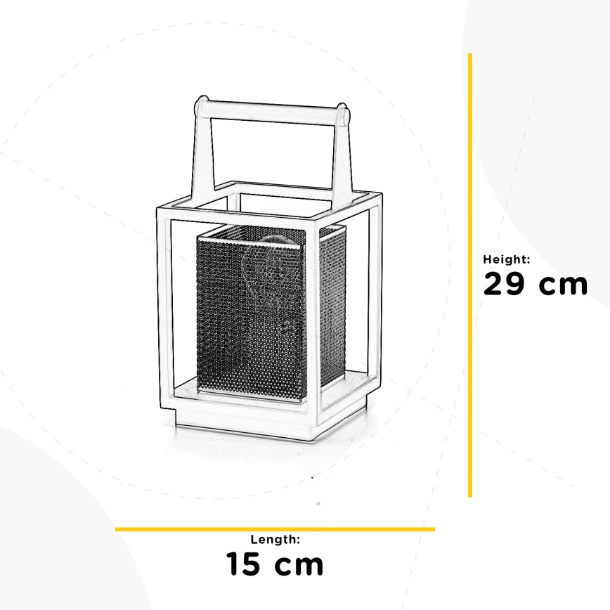 ONLI - Lámpara de mesa MALIK 1xE27/22W/230V 29 cm dorado/negro