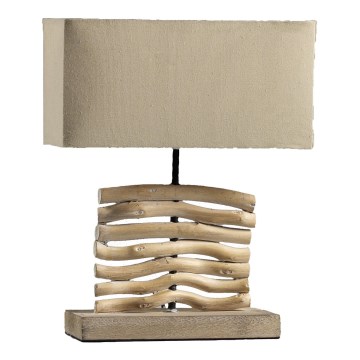 ONLI - Lámpara de mesa MARICA 1xE27/22W/230V beige 38 cm